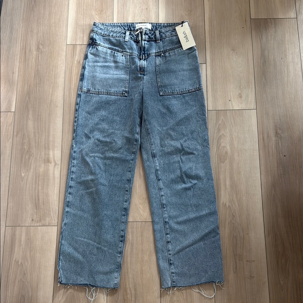 Ba&sh Straight Leg Blue Denim Jeans